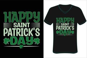 St patrick's day t-shirt design vector. Happy saint patrick's day t-shirt design vector. vector