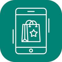 icono de vector de compras en línea