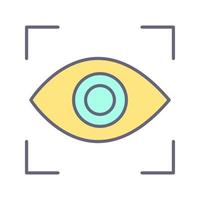 icono de vector de exploración ocular