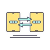 icono de vector de sincronización de datos