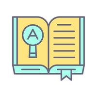 icono de vector de libro abierto