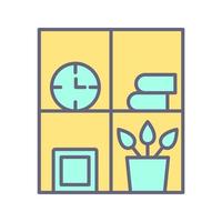 Bookshelf Vector Icon