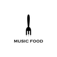 piano shaped fork abstract logo vector