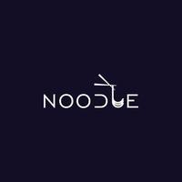 noodles lettering typography design vector