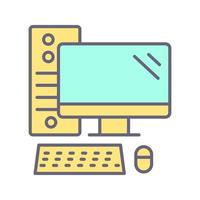 icono de vector de computadora