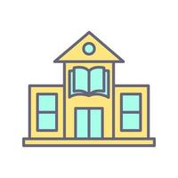 icono de vector de edificio de biblioteca