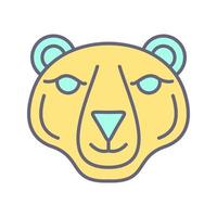 icono de vector de oso polar