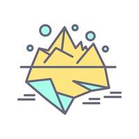 icono de vector de iceberg