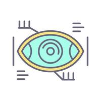 icono de vector de reconocimiento ocular