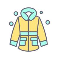 icono de vector de chaqueta de invierno