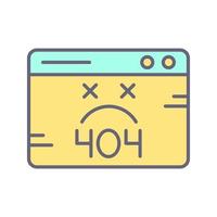 icono de vector de error 404