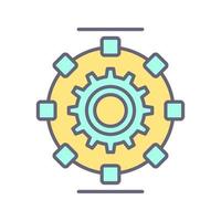 icono de vector de proceso automatizado