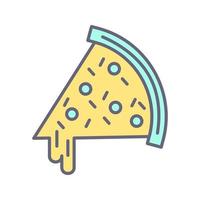 icono de vector de rebanada de pizza