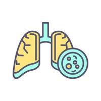 icono de vector de cáncer de pulmón