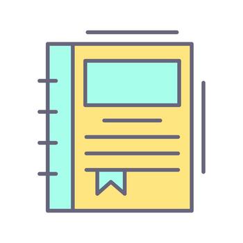 icono de vector de cuaderno de primavera