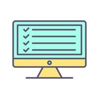 Online Checklist Vector Icon