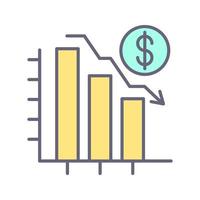 Chart Down Vector Icon