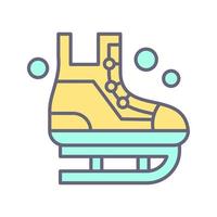 icono de vector de patinaje sobre hielo