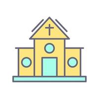 icono de vector de iglesia