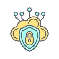 Cloud Security Vector Icon