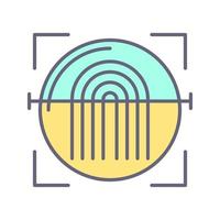 Fingerprint Scanner Vector Icon