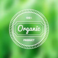 Natural vintage styled vector label on blurry background