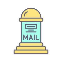 icono de vector de caja de correo