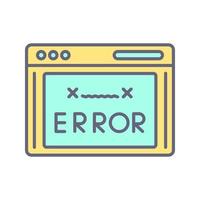 icono de vector de código de error