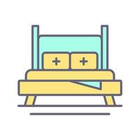 icono de vector de cama