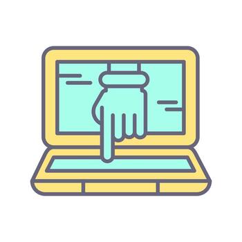 Computer Hacking Vector Icon