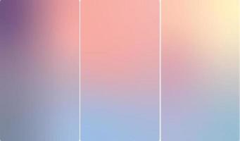 conjunto de tres plantillas de historias verticales con gradiente de amanecer vector