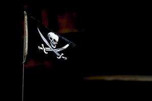 Black pirate flag photo