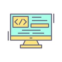 icono de vector de codificación