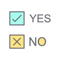 Yes No Option Vector Icon