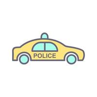 icono de vector de coche de policía