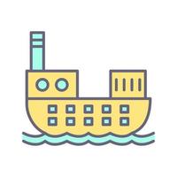 Cargo Ship Vector Icon