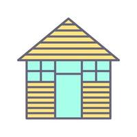 Wood Cabin Vector Icon