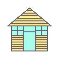 Wood Cabin Vector Icon