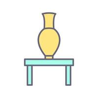 Vase Exhibit Vector Icon