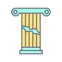 Broken Pillar Vector Icon