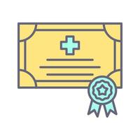 icono de vector de certificado