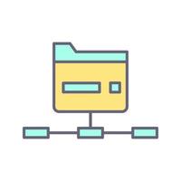 Network Folder Vector Icon