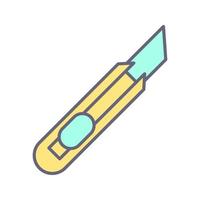 icono de vector de cuchillo de papelería