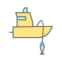 Fishing Boat Vector Icon