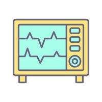 icono de vector de monitor de frecuencia cardíaca