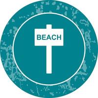 Beach Sign Vector Icon