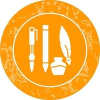 Unique Writing Equipment Vector Icon