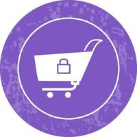 Unique Locked Cart Vector Icon