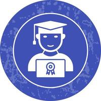 Unique Student Holding Degree Vector Icon