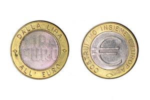 From the lira to the euro italian token photo